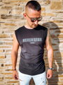 Herren-Tanktop ohne Ärmel NEVER STOP schwarz oversized