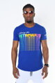 Herren T-Shirt RETROWAVE blau