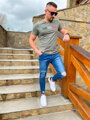 Herren T-Shirt TOMMY LIFE olivgrün