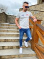 Herren T-Shirt TOMMY LIFE hellgrau