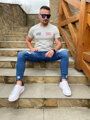 Herren T-Shirt TOMMY LIFE hellgrau
