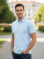 Pánske polo tričko VSB VUGO v svetlomodrej farbe