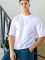 Weißes Oversize-T-Shirt für Herren VSB ALAN