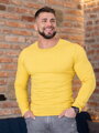 Einfarbig langarm T-Shirt VSB gelb