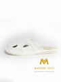 Moderne Herren Leder-Hausschuhe Modell 1C weiß