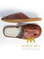 Moderne Herren Leder-Hausschuhe Modell 1D