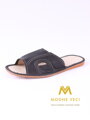 Offene Herren Leder-Hausschuhe Modell 2A dunkelbraun