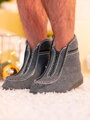 Warme Pantoffeln aus Schafwolle Modell 92 mit Reißverschluss