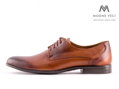 Elegantné topánky - kožené model 138/T - hnedé