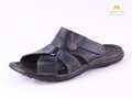 Herren Stirn Leder Sandalen und Pantoffeln in einem - blau