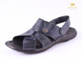 Herren Stirn Leder Sandalen und Pantoffeln in einem - blau