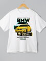 Weißes Herren-T-Shirt mit VSB BMW-Aufdruck