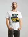Weißes Herren-T-Shirt mit VSB BMW-Aufdruck