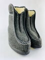 Warme Pantoffeln aus Schafwolle Modell 92 mit Reißverschluss