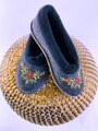 Warme Damen Pantoffeln Modell 60- Ballerina mit Blumen