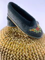 Warme Damen Pantoffeln Modell 60- Ballerina mit Blumen