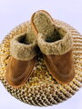 Warme Damen Pantoffeln Modell 29 dunkelbraun