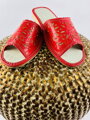 Offene Damen Hausschuhe Modell 3 rot