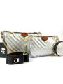 Damen Crossbody Handtsche 3 in 1 silber