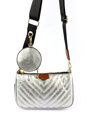 Damen Crossbody Handtsche 3 in 1 silber