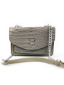 Damen Crossbody Handtasche 9877 Hellgrau