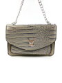 Damen Crossbody Handtasche 9877 Hellgrau