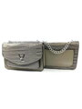 Damen Crossbody Handtasche 9877 Hellgrau