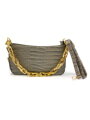 Damen Handtasche mit Kette grau