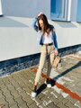Damen Jeans-Hose mit dekorativem Taillenbereich