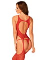 Červený dámsky eroticky N122 bodystocking