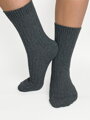 Dámske bavlnené ponožky v tmavosivej farbe
