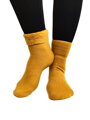 Weiche Damen Wollsocken senf