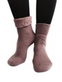 Weiche Damen Wollsocken violett