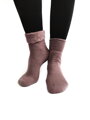 Weiche Damen Wollsocken violett