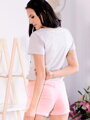 Kurzer Damen Pyjama Russet Foxy grau/rosa