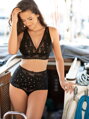  Gizela  bralette v pôvabnom dizajne čierna