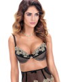 Damen BH RÓŽA Nefer Push-up schwarz-gold