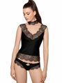 Sexy Damen Negligee Roža Silja schwarz