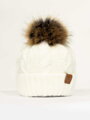 Damen Strickmütze mit Bommel Octawia beige