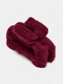 Roter flauschiger Haarklipp