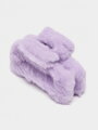 Flauschige violette Haarspange