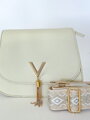 Damen Tasche mit Schulterriemen creme