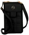 Schwarze Damenbrieftasche mit Riemen M-16