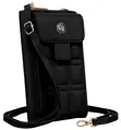 Schwarze Damenbrieftasche mit Riemen M-16