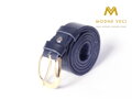 Damen blau Ledergürtel mit Goldschnalle PD 3-2016-1