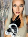 Damen Lederhandschuhe mit Pelzrand schwarz