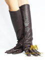 Damen Lederhandschuhe 38 cm Lang - dunkelbraun