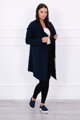 Lange Damen Sweatshirt-Jacke 8928 dunkelblau