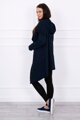 Dámska dlhá mikina alebo plášť s kapucňou tmavo-modrá 8928