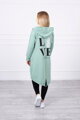 Lange Damen Sweatshirt-Jacke 9113 minze
